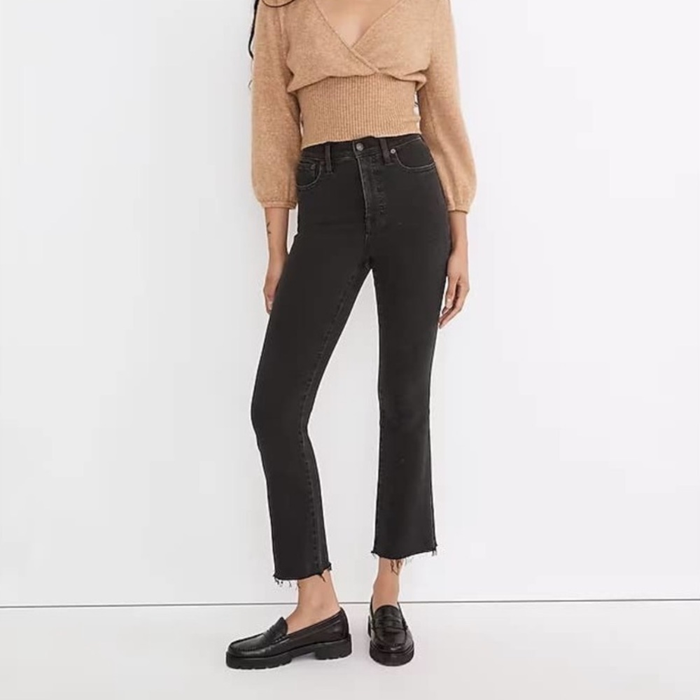 Madewell Cali Demi boot black jeans size 28
